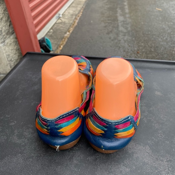 Totuga Women’s Multi Color hand made huarache made in Mexico Sandals Size 9.5 - Picture 6 of 12